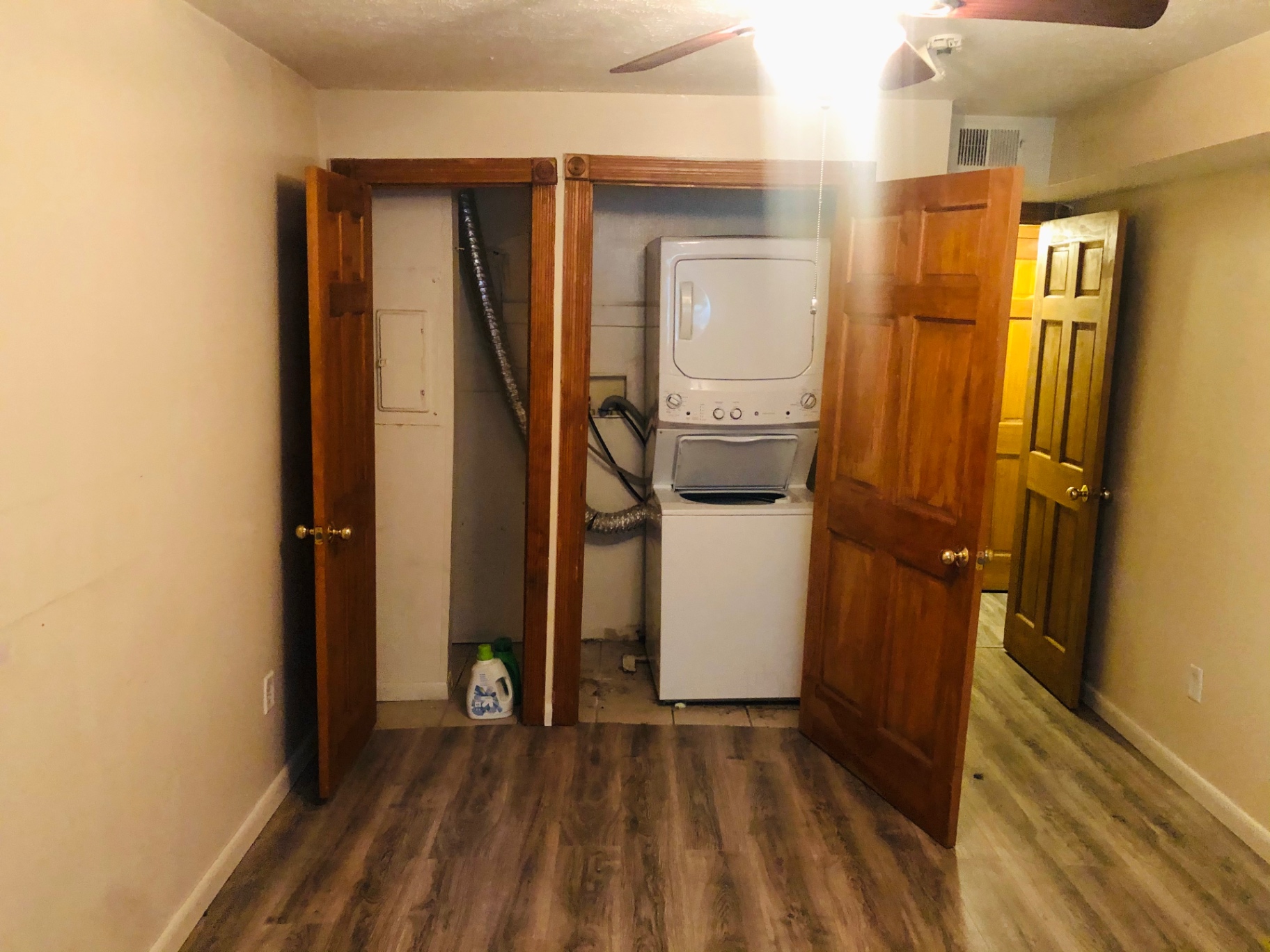2150 N 4th St. Unit A in-unit stacked washer and dryer closet