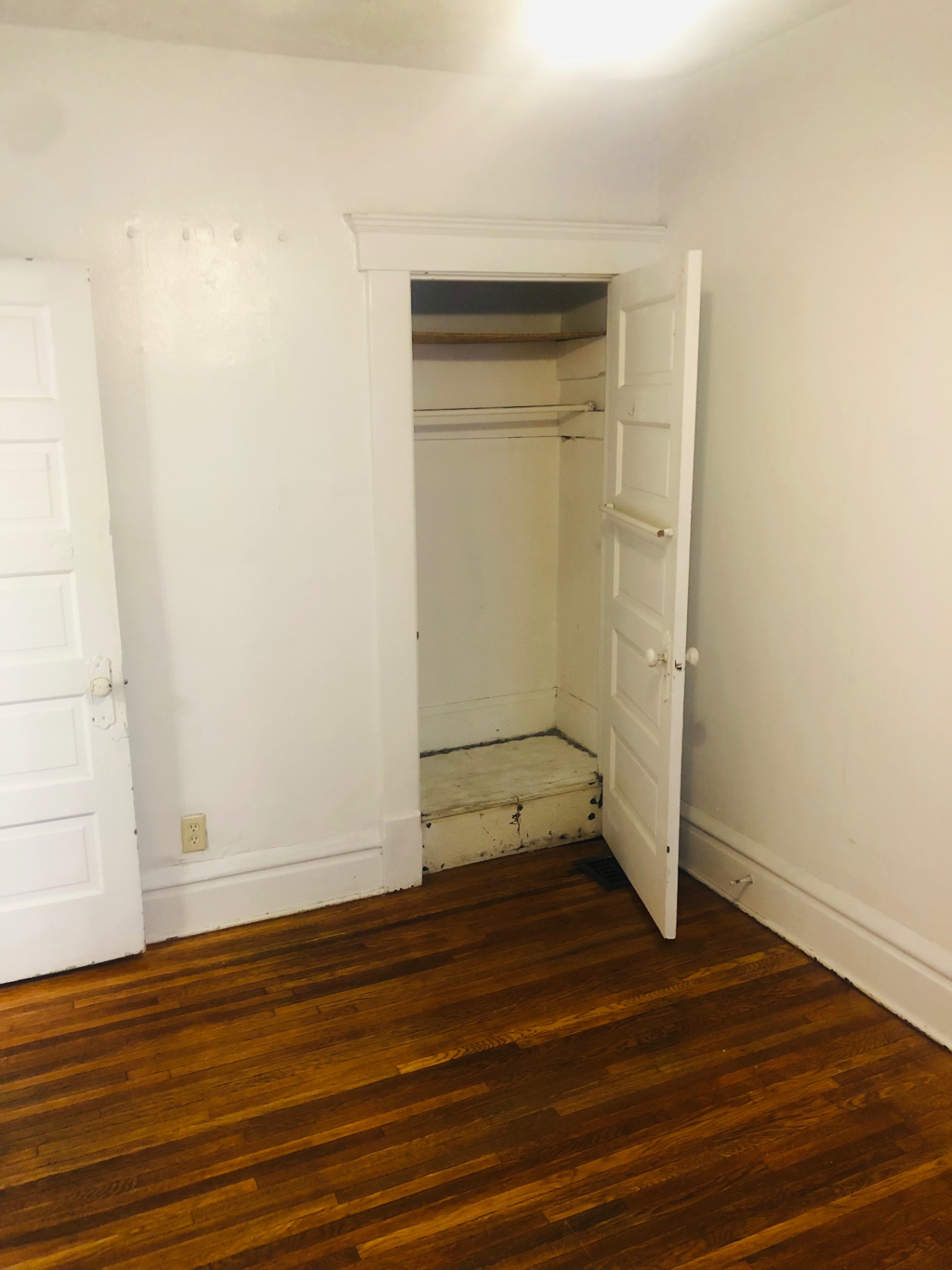 119 W 9th bedroom closet with original built-in shelving