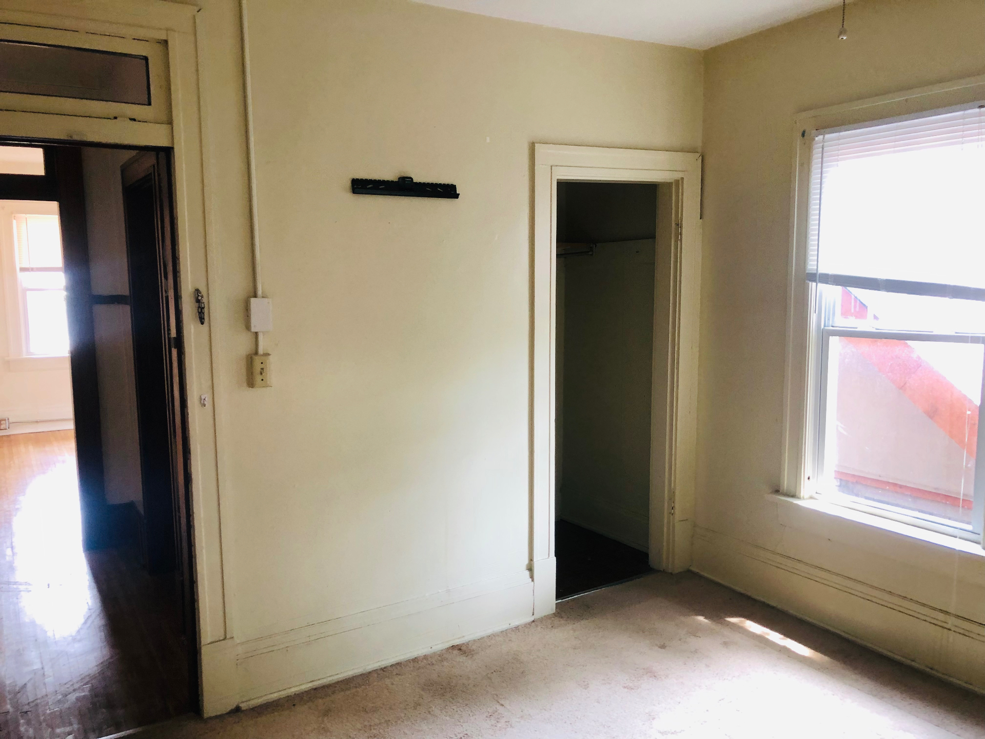 2005 Summit St. bedroom with open closet and large window
