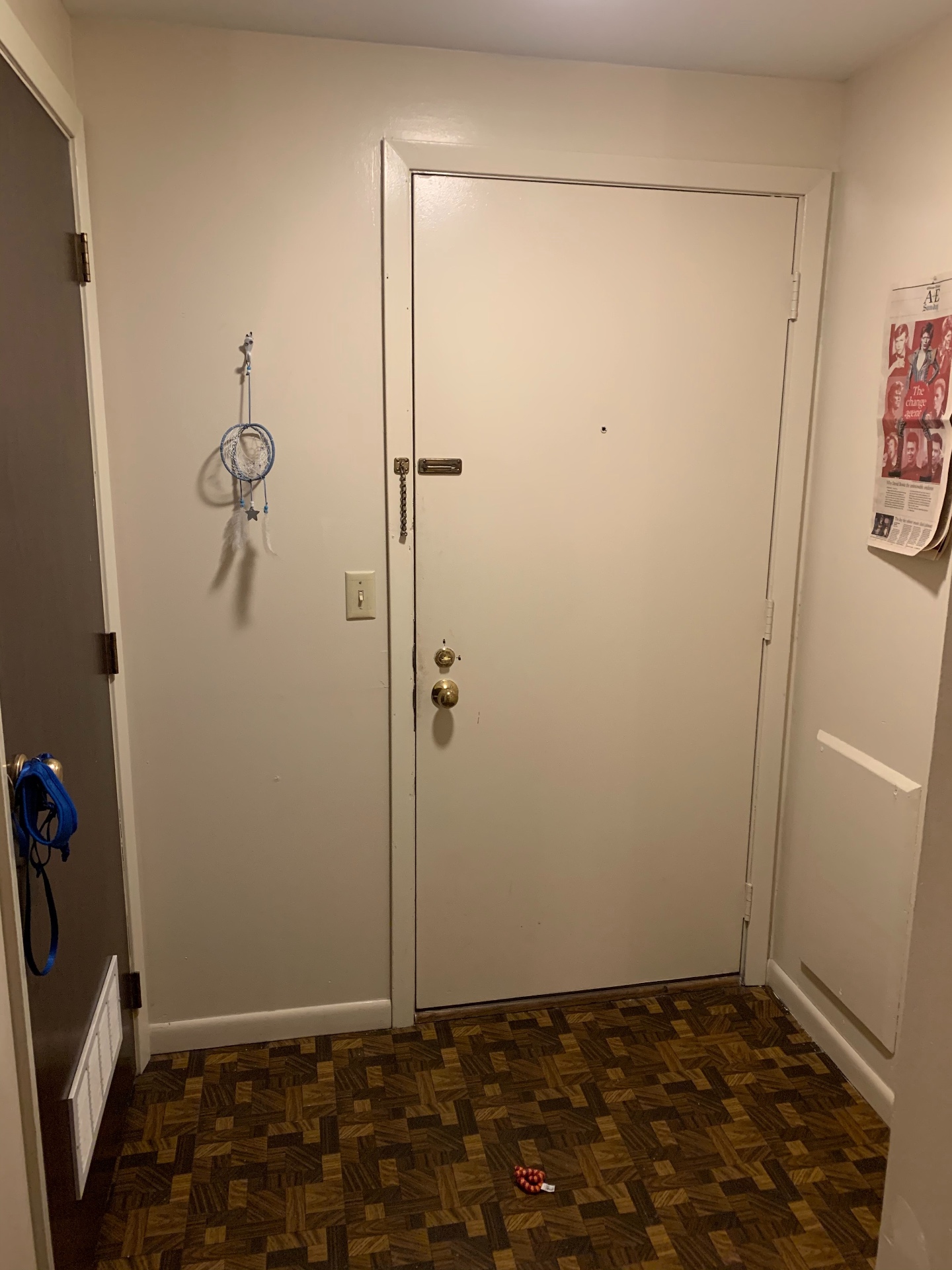 2030 Summit St Unit 1 foyer with parquet-style flooring