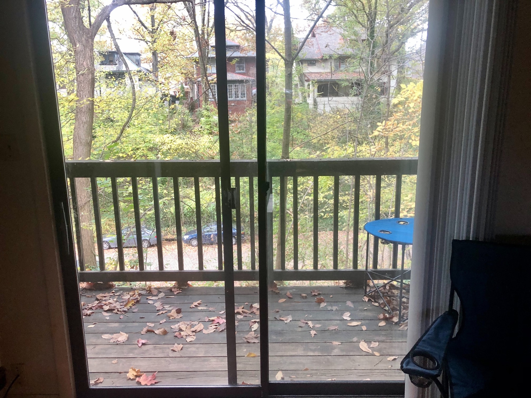2024 Iuka Ave private balcony overlooking the wooded Iuka Ravine